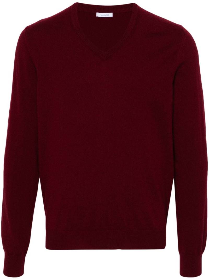 Malo V-neck sweater - Red von Malo