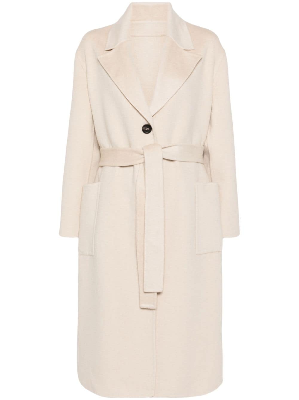 Malo belted midi coat - Neutrals von Malo