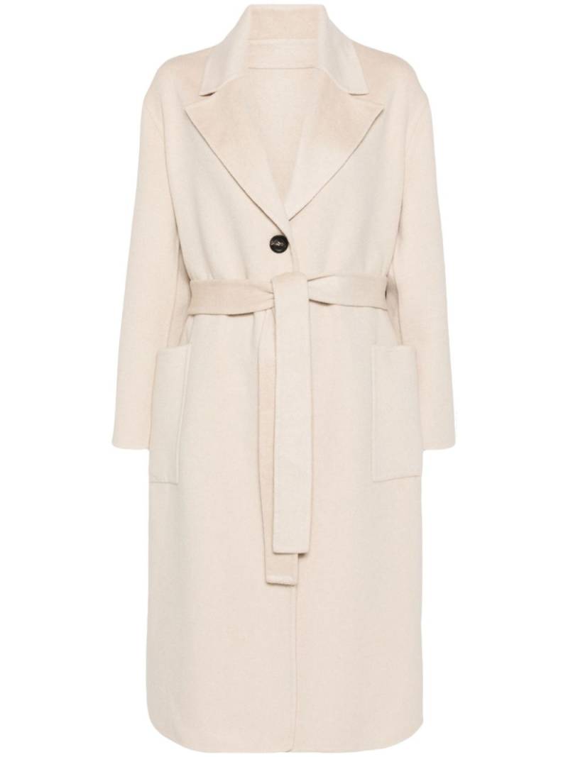 Malo belted midi coat - Neutrals von Malo