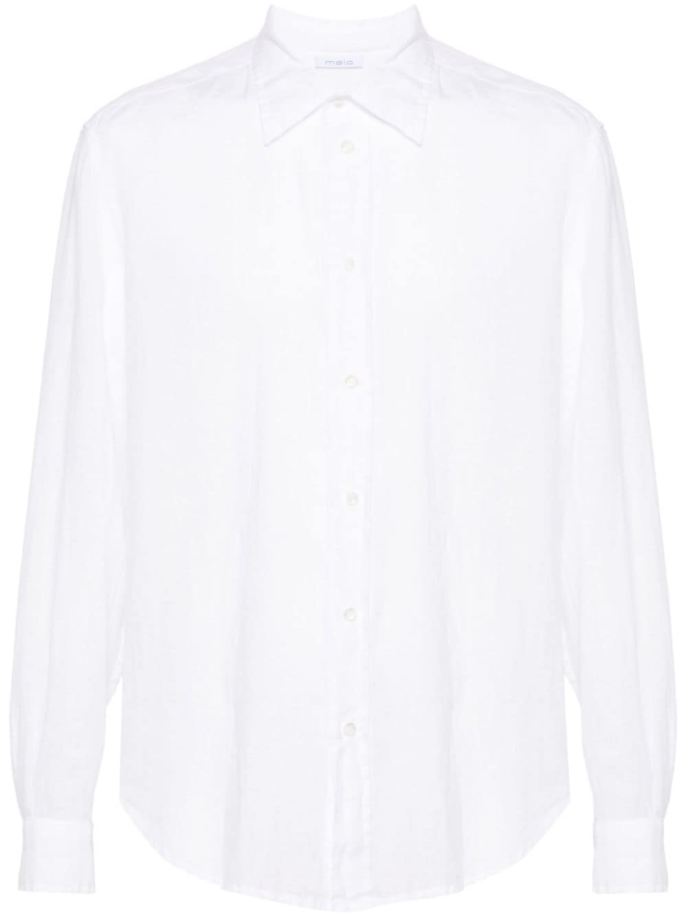 Malo button-up linen shirt - White von Malo