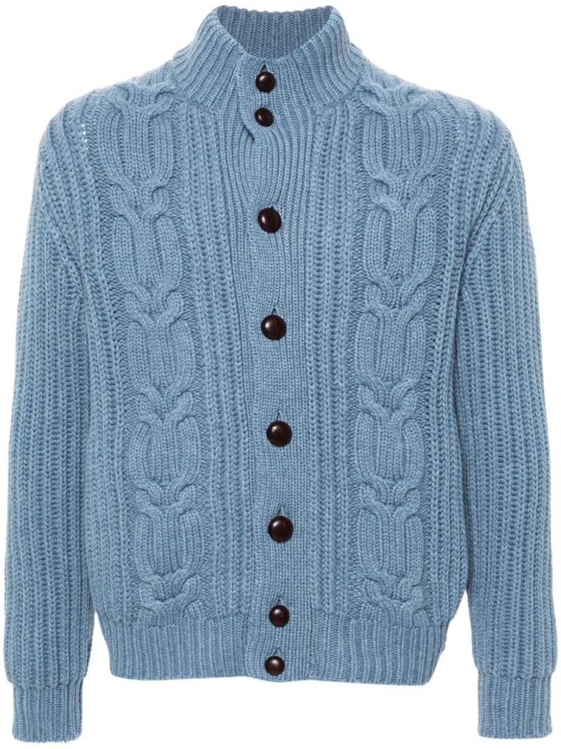 Malo cable-knit cardigan - Blue von Malo