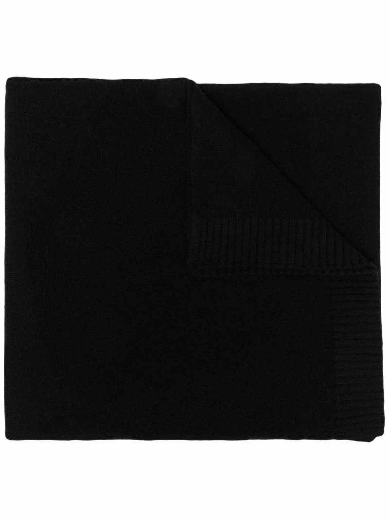 Malo cashmere knit scarf - Black von Malo