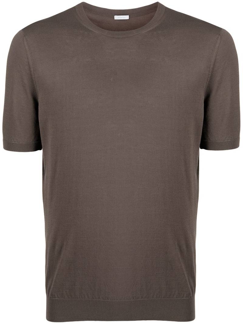 Malo crewneck cotton T-shirt - Brown von Malo