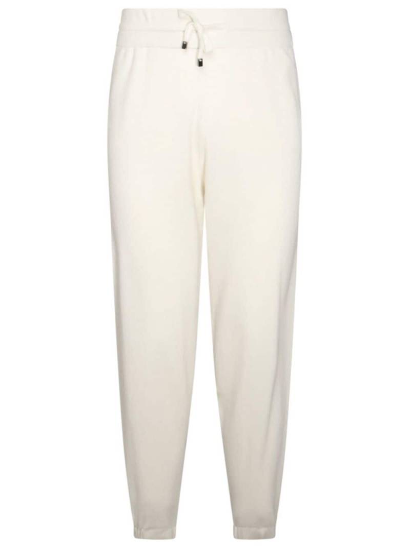 Malo drawstring-waist cashmere trousers - White von Malo