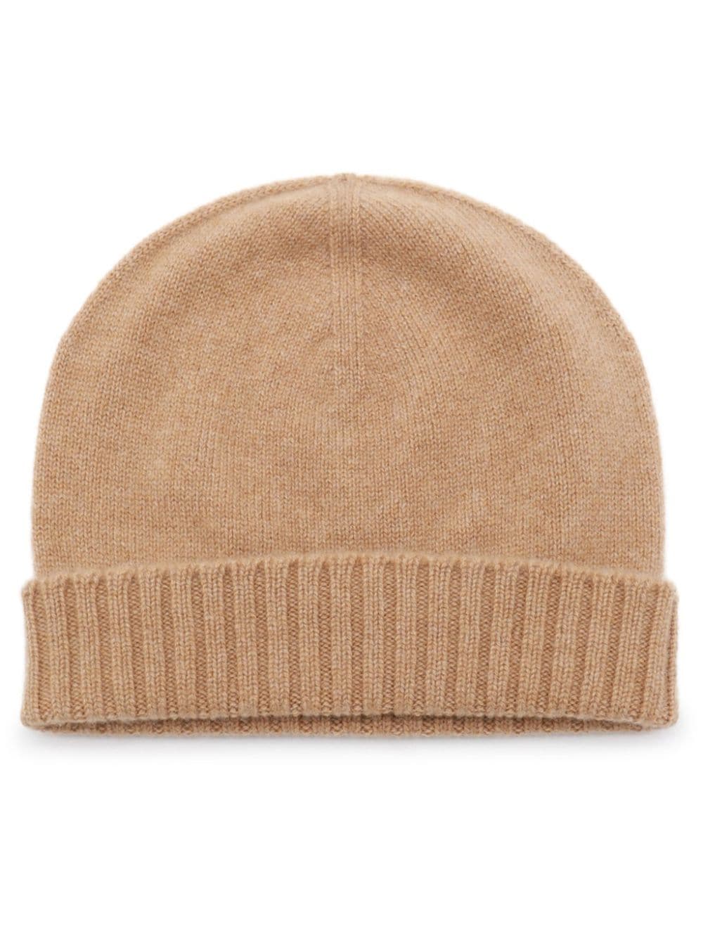 Malo fine-knit cashmere beanie - Neutrals von Malo