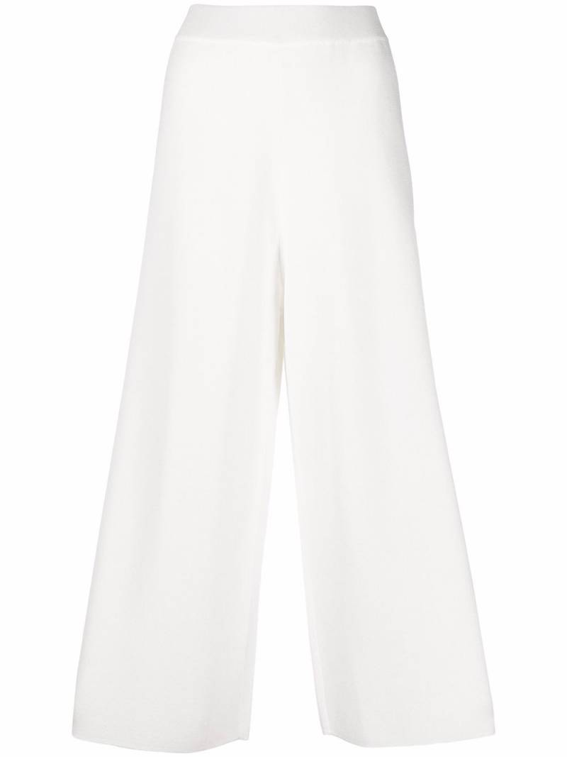 Malo fine-knit culottes - White von Malo