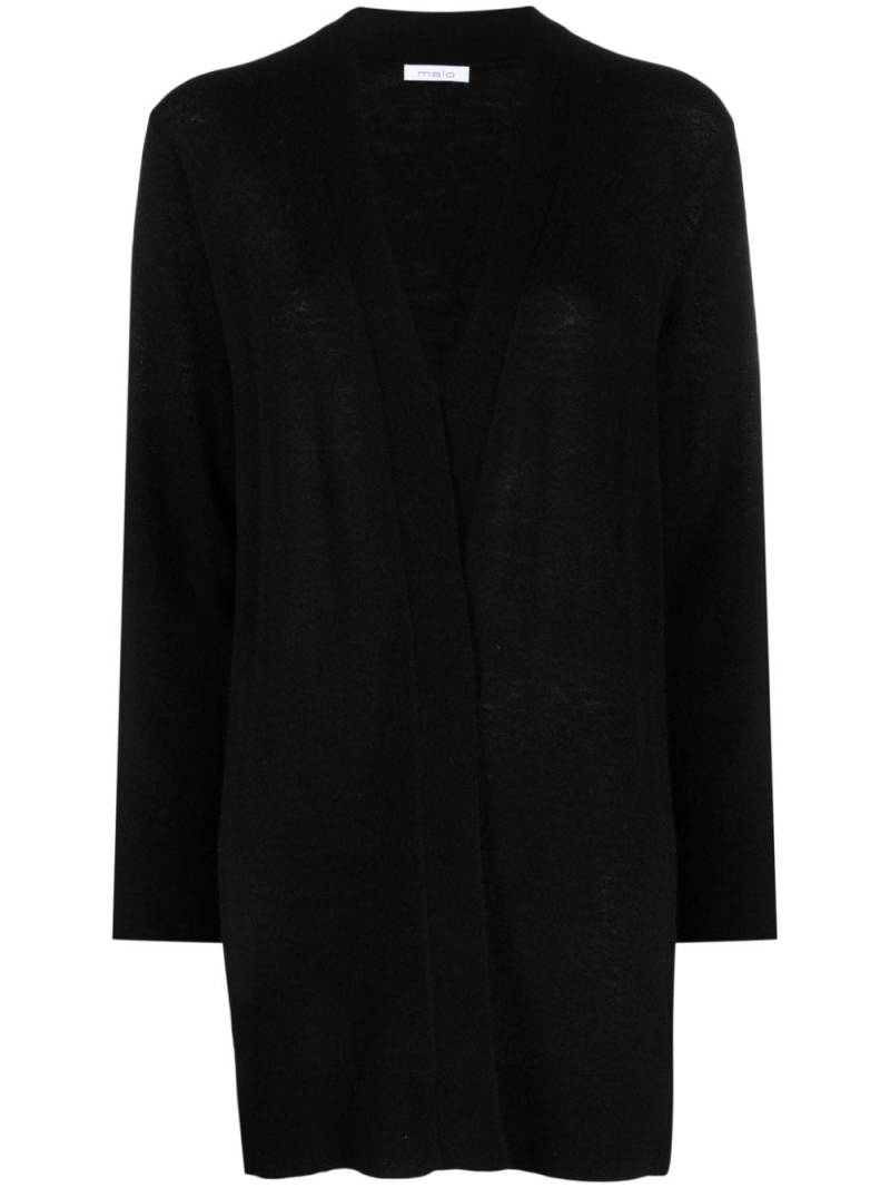 Malo fine-knit open-front cardi-coat - Black von Malo