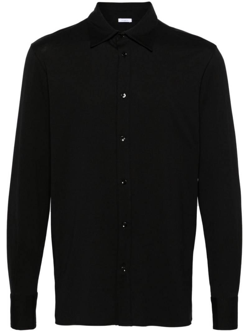 Malo jersey cotton shirt - Black von Malo