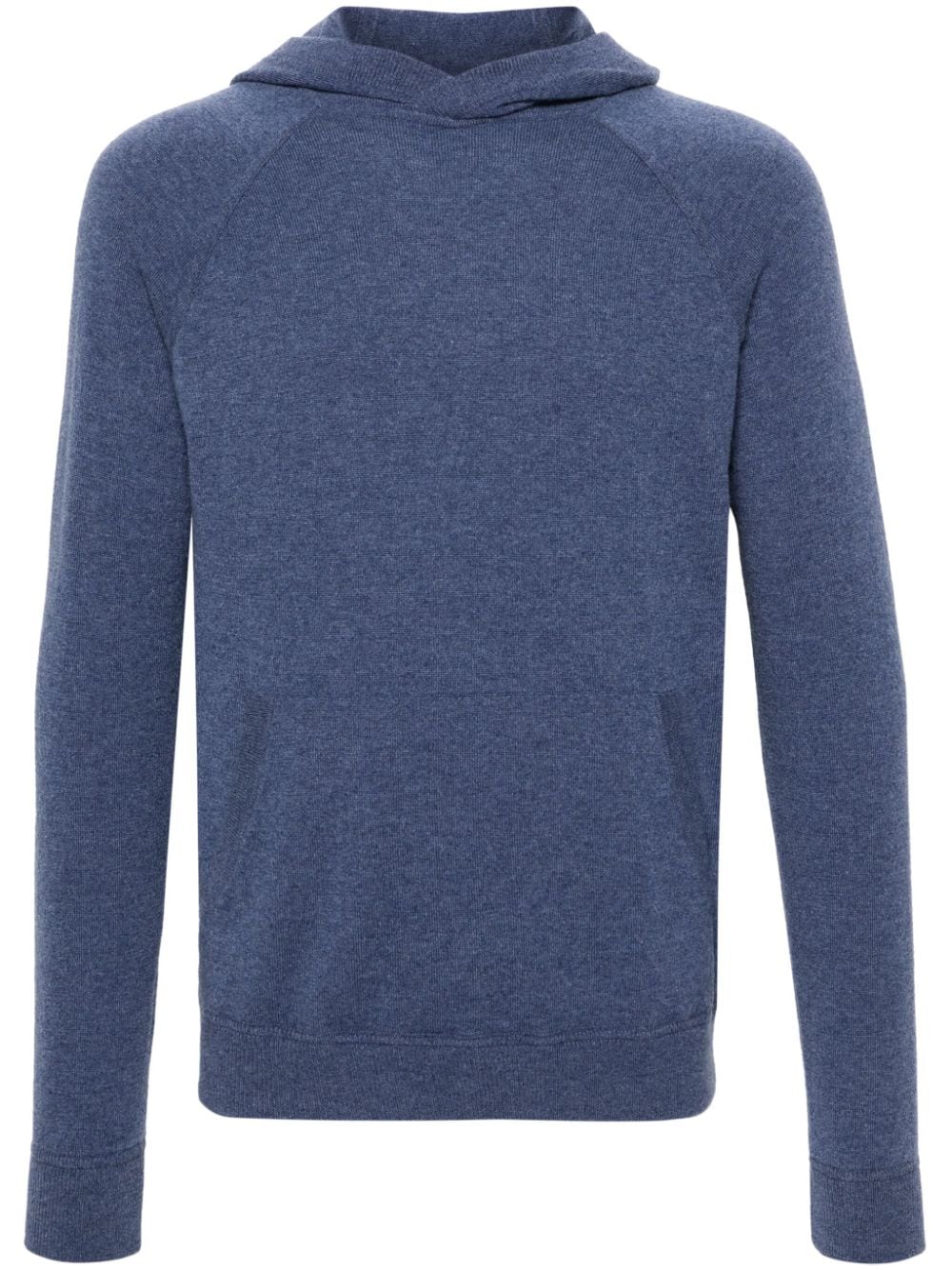 Malo knitted cashmere hoodie - Blue von Malo
