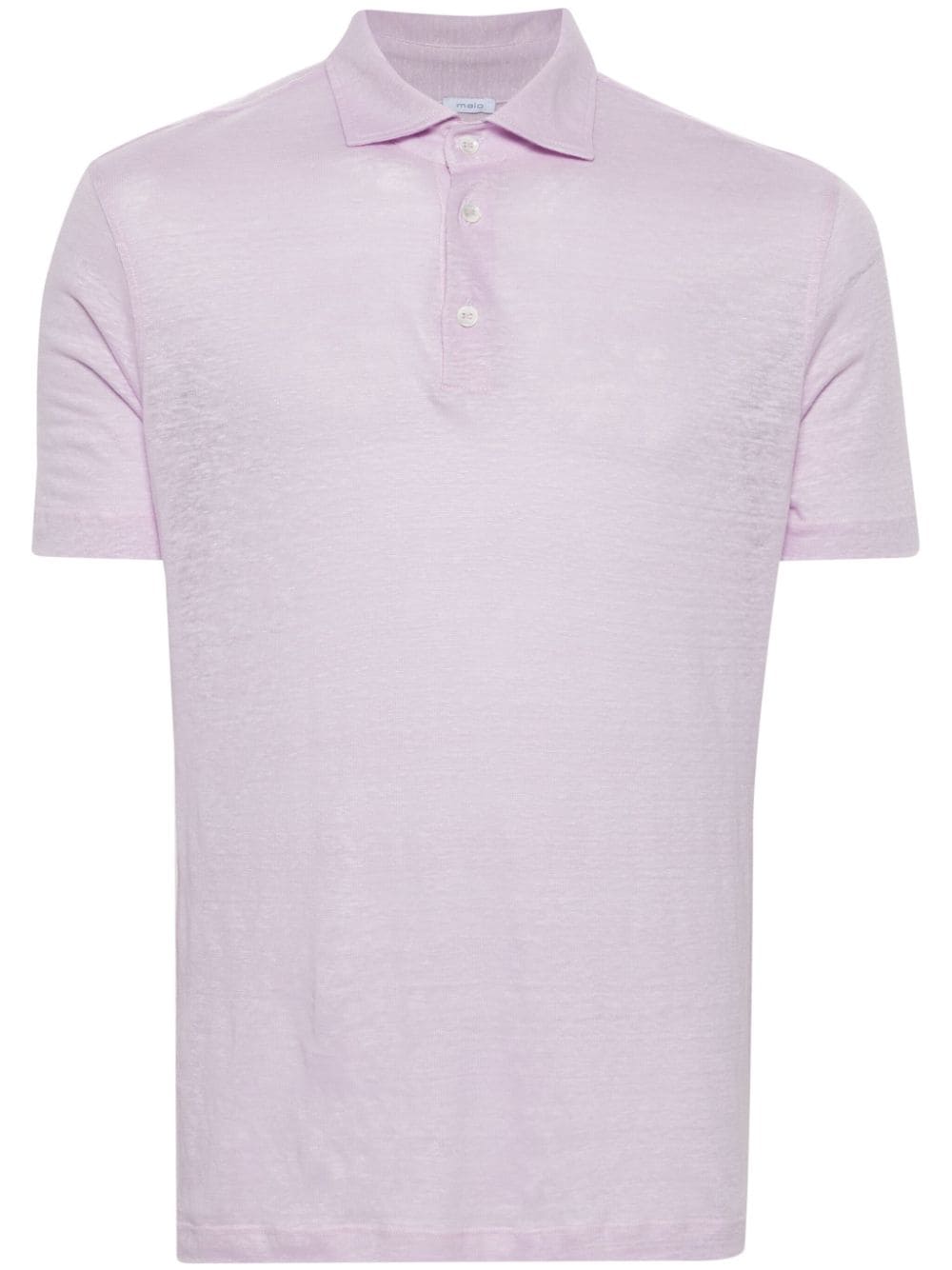 Malo linen polo shirt - Purple von Malo