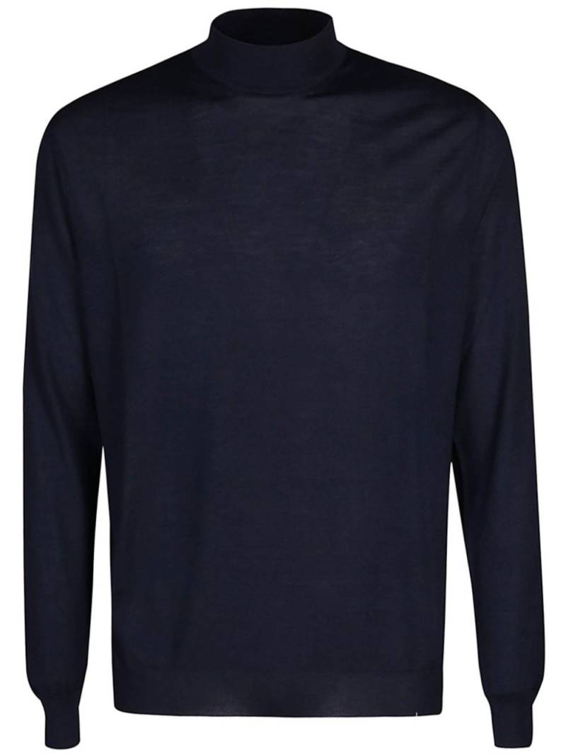 Malo mock neck sweater - Blue von Malo