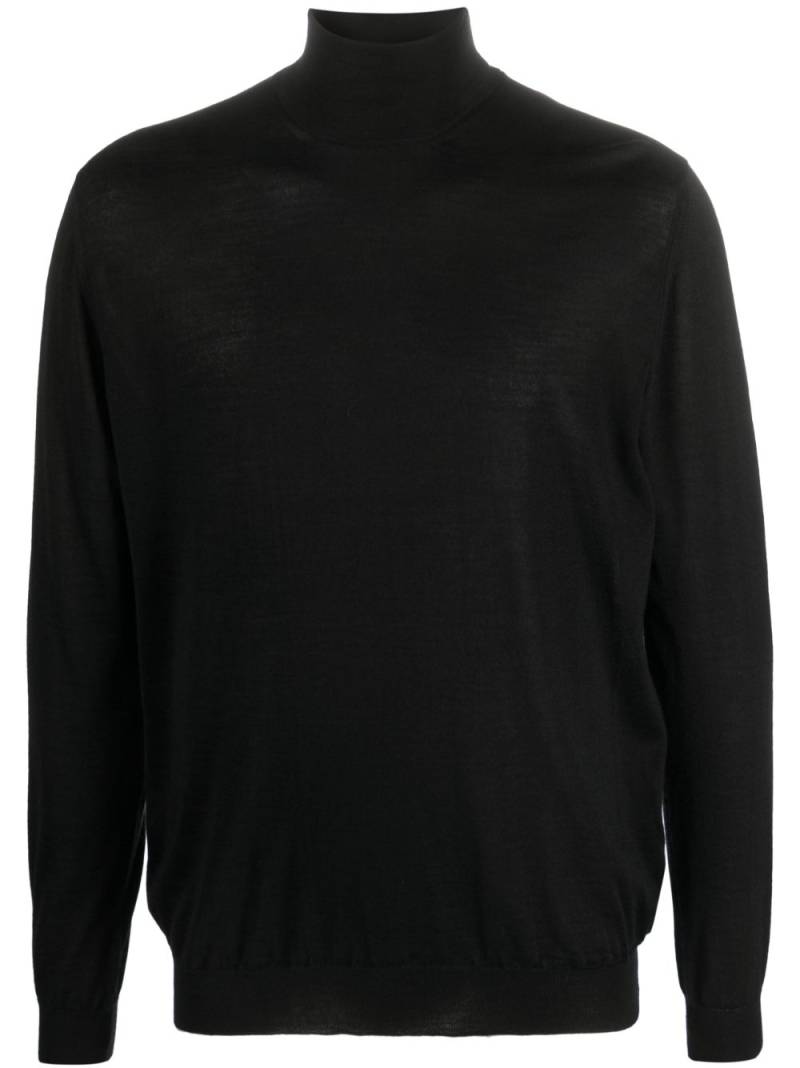 Malo roll-neck fine-knit jumper - Black von Malo