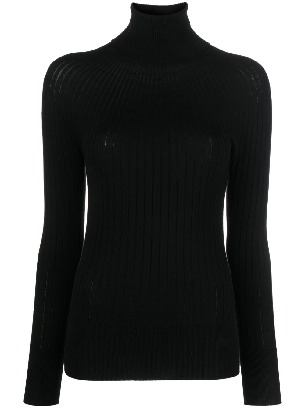 Malo roll-neck ribbed-knit jumper - Black von Malo