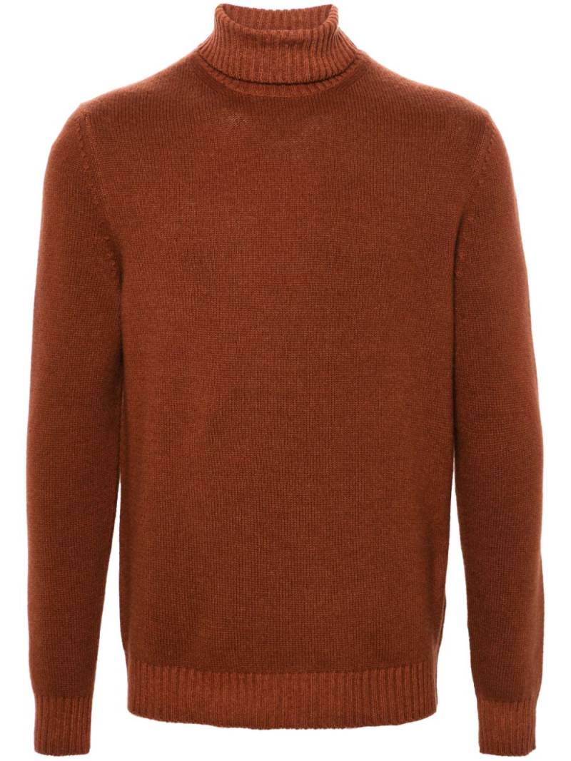 Malo roll-neck wool jumper - Orange von Malo