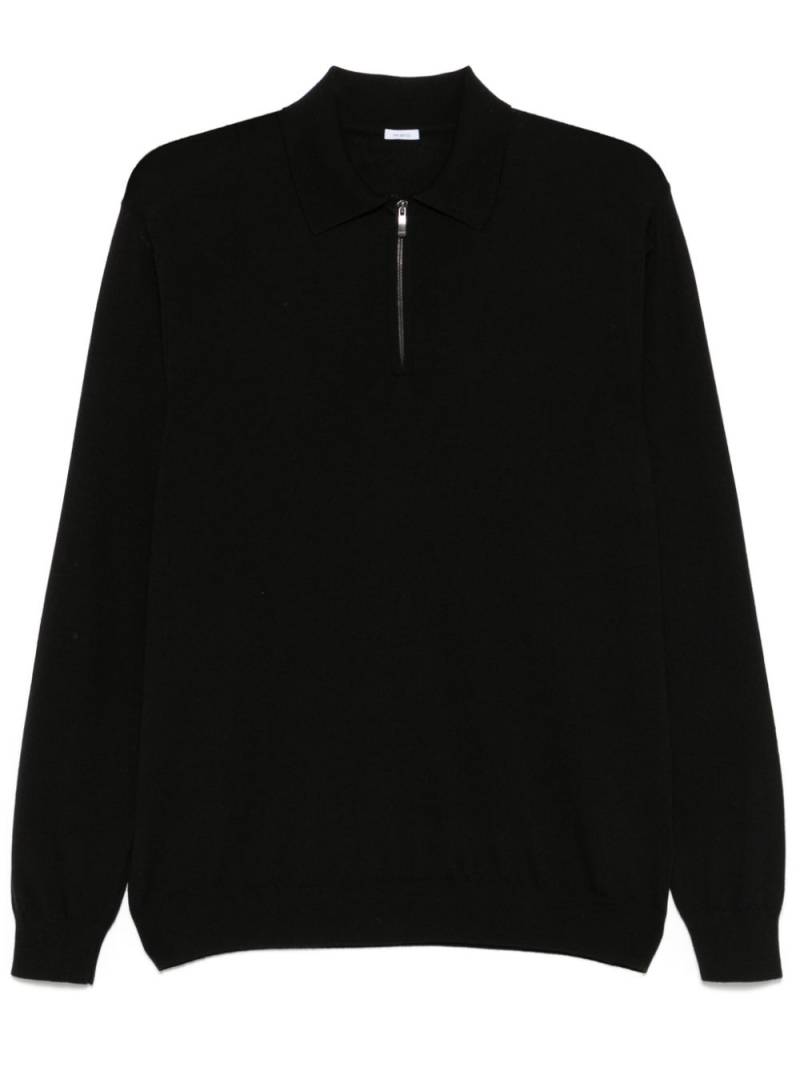 Malo virgin wool polo shirt - Black von Malo