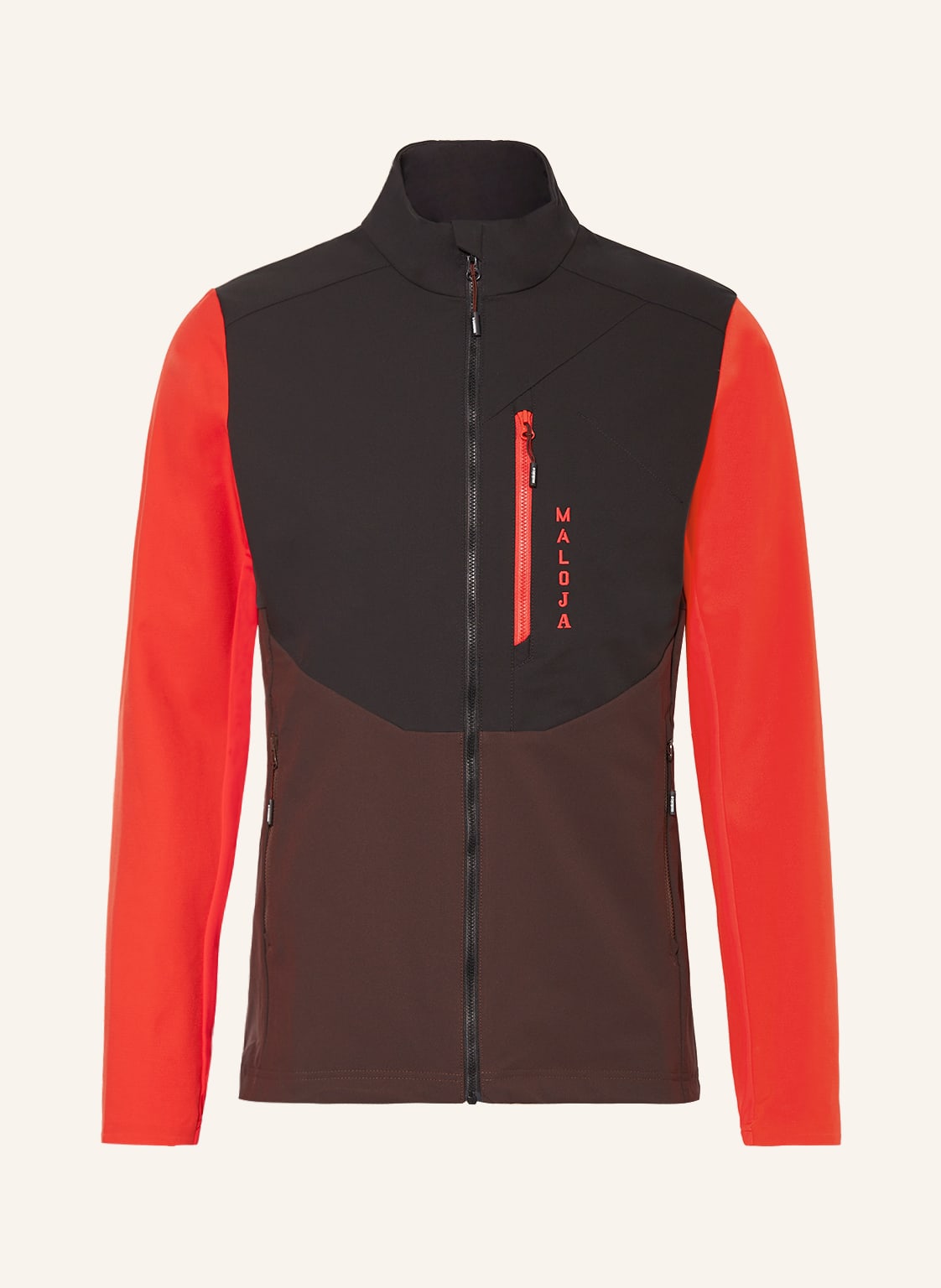 Maloja Hybrid-Softshell-Jacke Alpelm. braun von Maloja