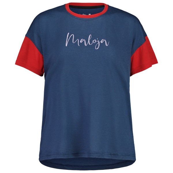 Maloja - Women's HongarM. Puzzle 1 - Merinoshirt Gr L blau von Maloja