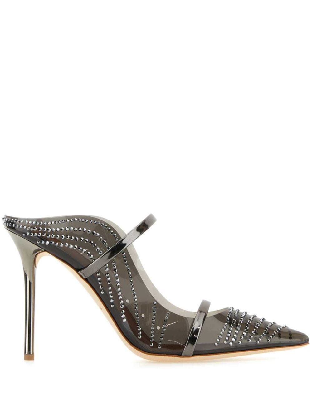 Malone Souliers 100mm Maureen embellished leather mules - Grey von Malone Souliers