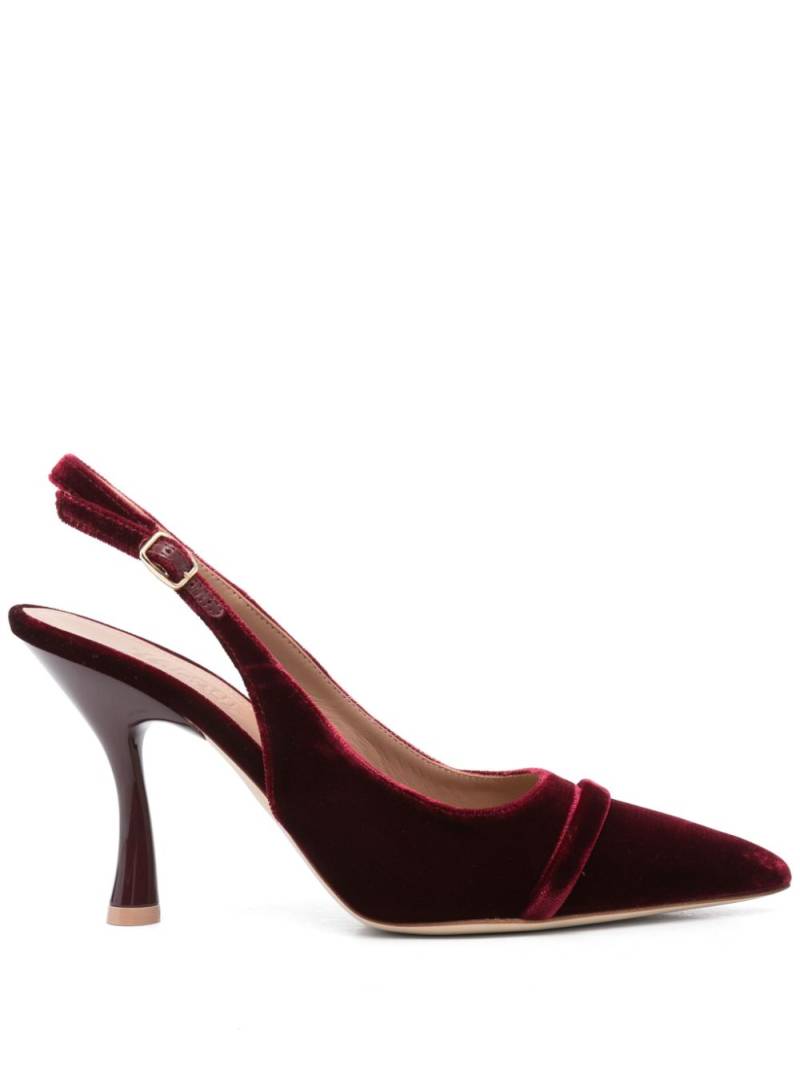 Malone Souliers 100mm velvet pumps - Red von Malone Souliers