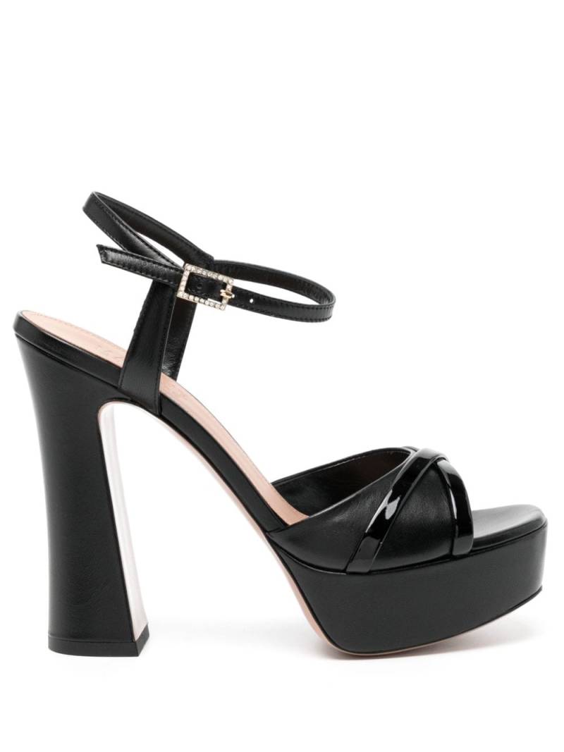 Malone Souliers 110mm leather platform sandals - Black von Malone Souliers