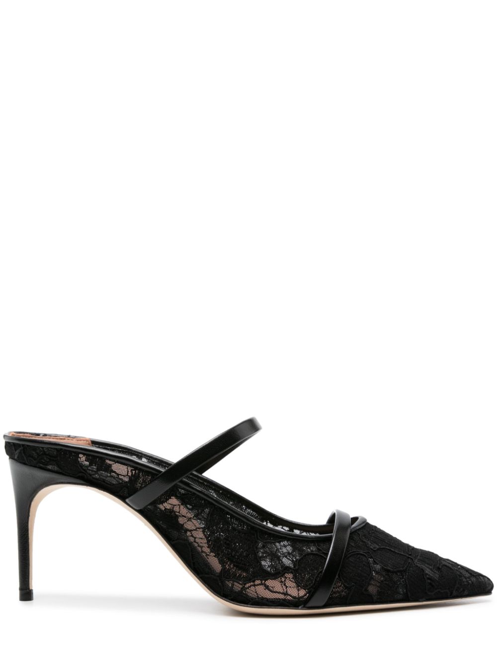 Malone Souliers 70mm Maureen lace mules - Black von Malone Souliers