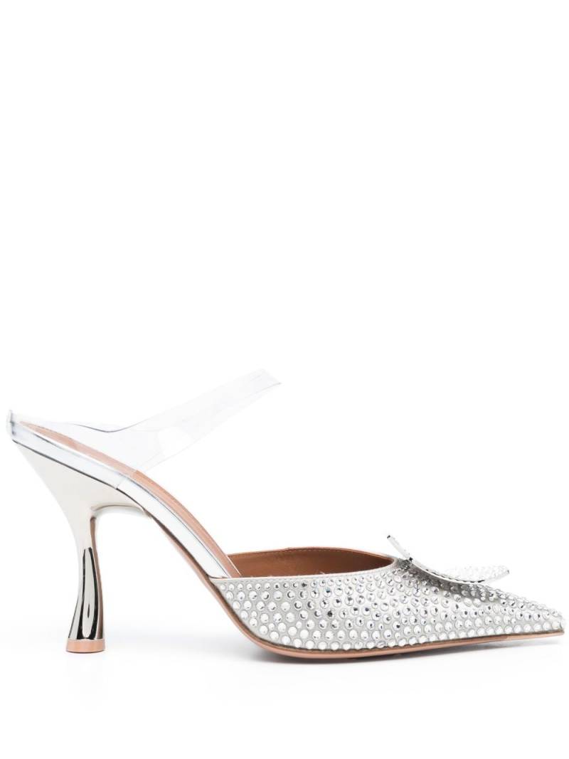 Malone Souliers 85mm crystal-embellished mules - Silver von Malone Souliers