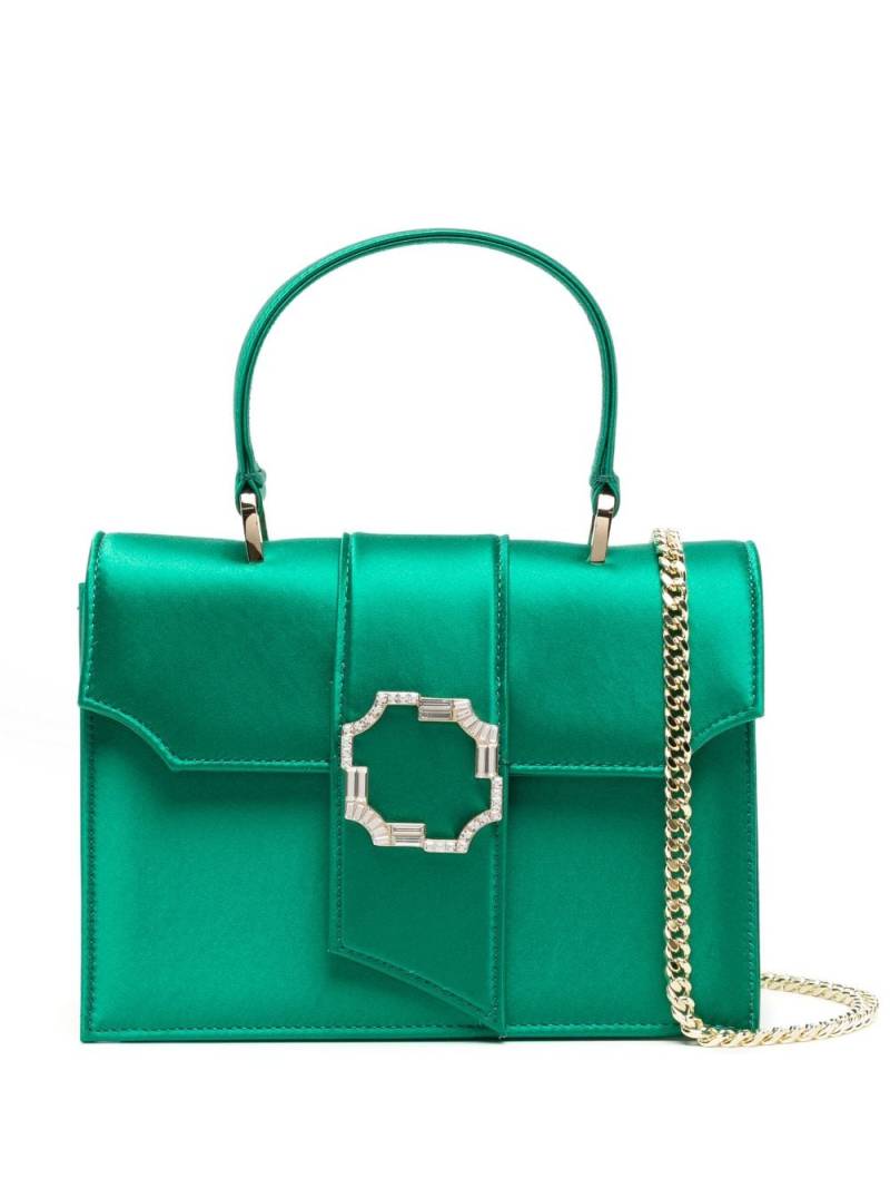 Malone Souliers Audrey squared satin mini bag - Green von Malone Souliers