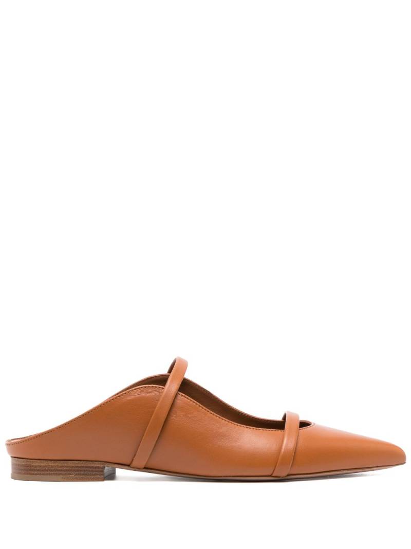 Malone Souliers Maureen double-strap leather flats - Brown von Malone Souliers