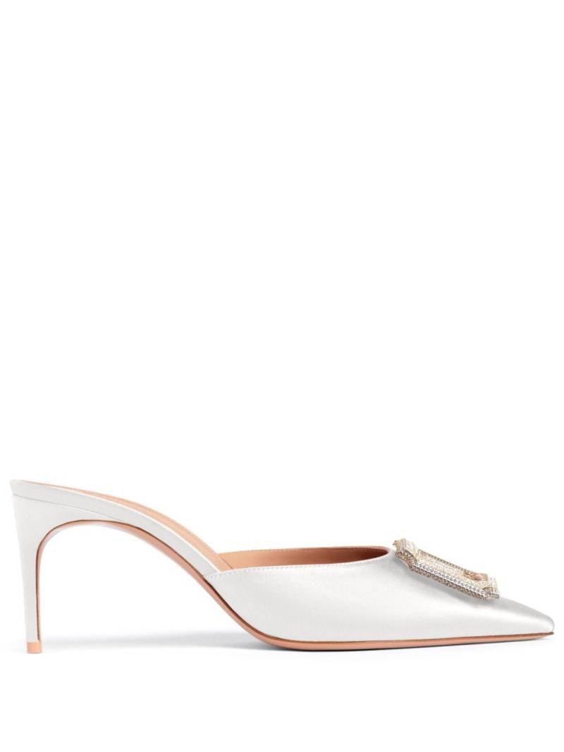 Malone Souliers Mona 70mm leather mules - White von Malone Souliers