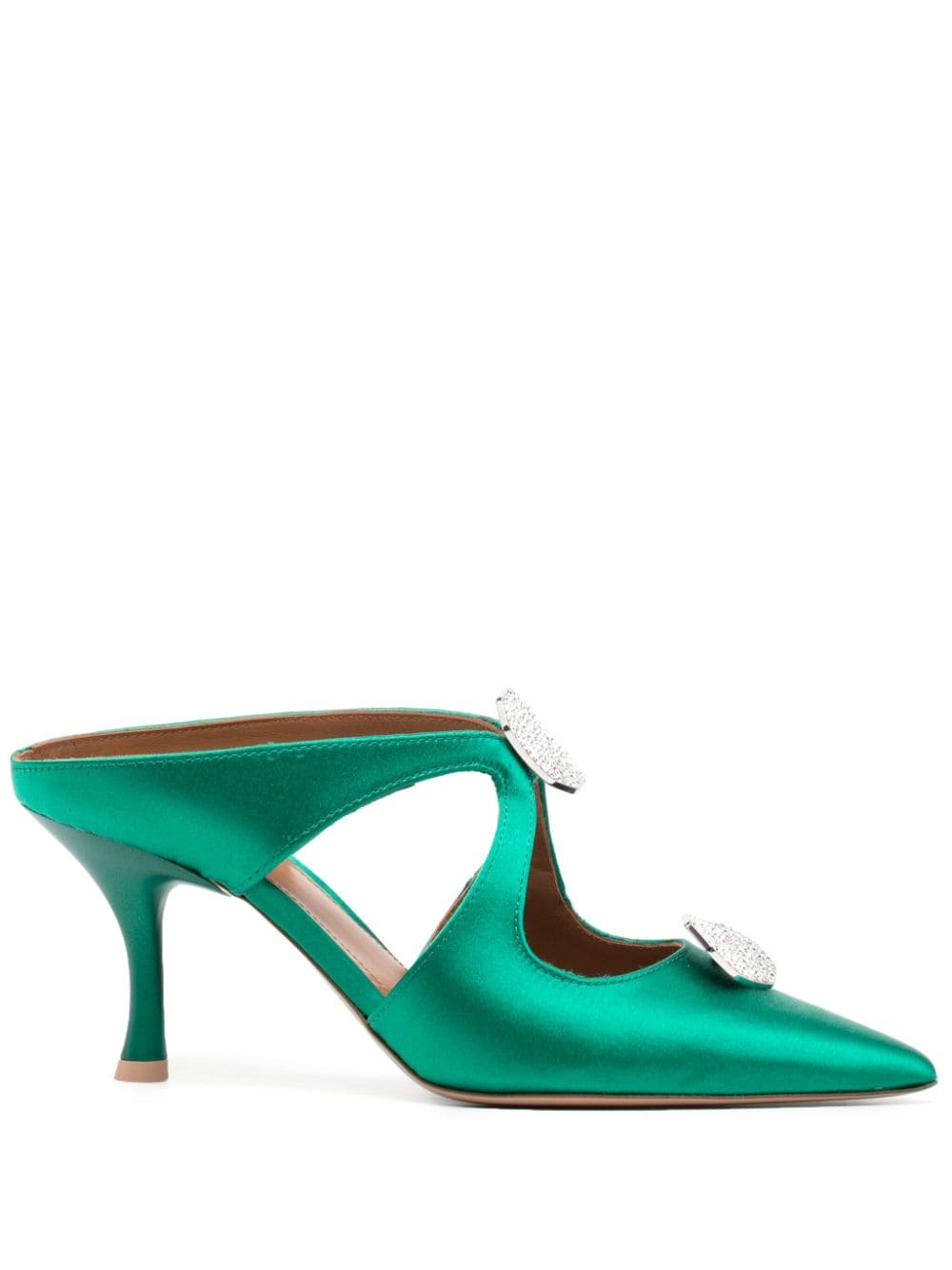 Malone Souliers Tina 75mm crystal-embellished pumps - Green von Malone Souliers