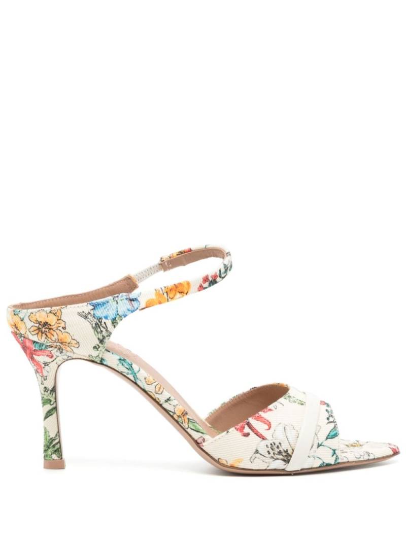 Malone Souliers Una 80mm floral-print pumps - Neutrals von Malone Souliers