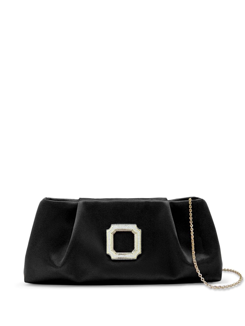 Malone Souliers Vittoria satin clutch bag - Black von Malone Souliers