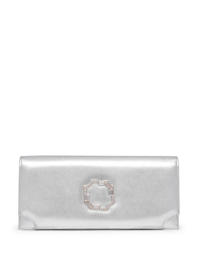 Malone Souliers Vivien leather clutch bag - Silver von Malone Souliers