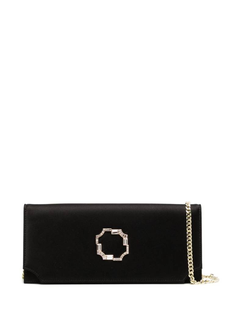 Malone Souliers Vivien satin clutch bag - Black von Malone Souliers