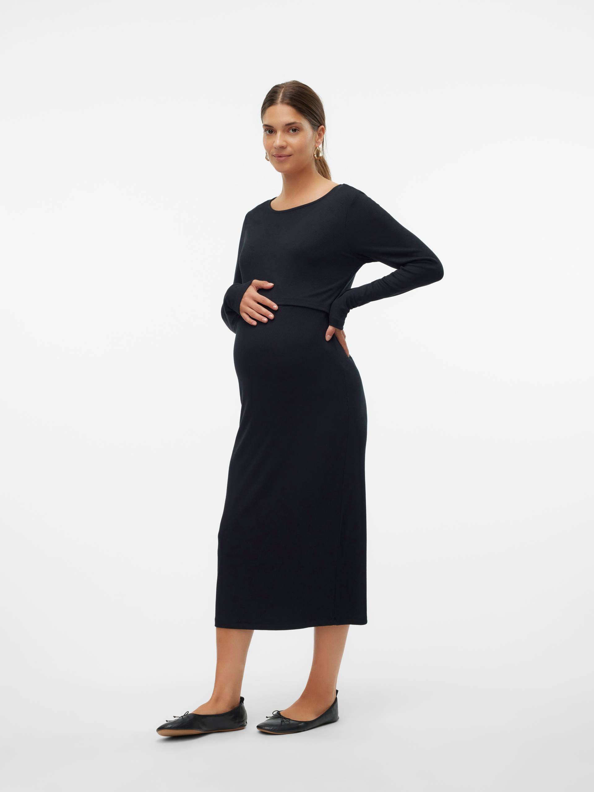 Mamalicious Umstandskleid »MLBRYNNA JUNE LS JRS MIDI DRESS 2F NOOS« von Mamalicious