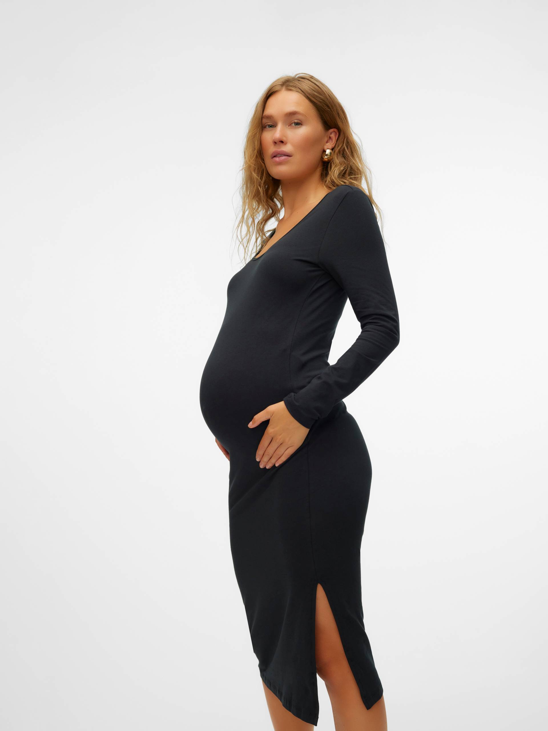 Mamalicious Umstandskleid »MLEVA LS JRS MIDI DRESS NOOS« von Mamalicious