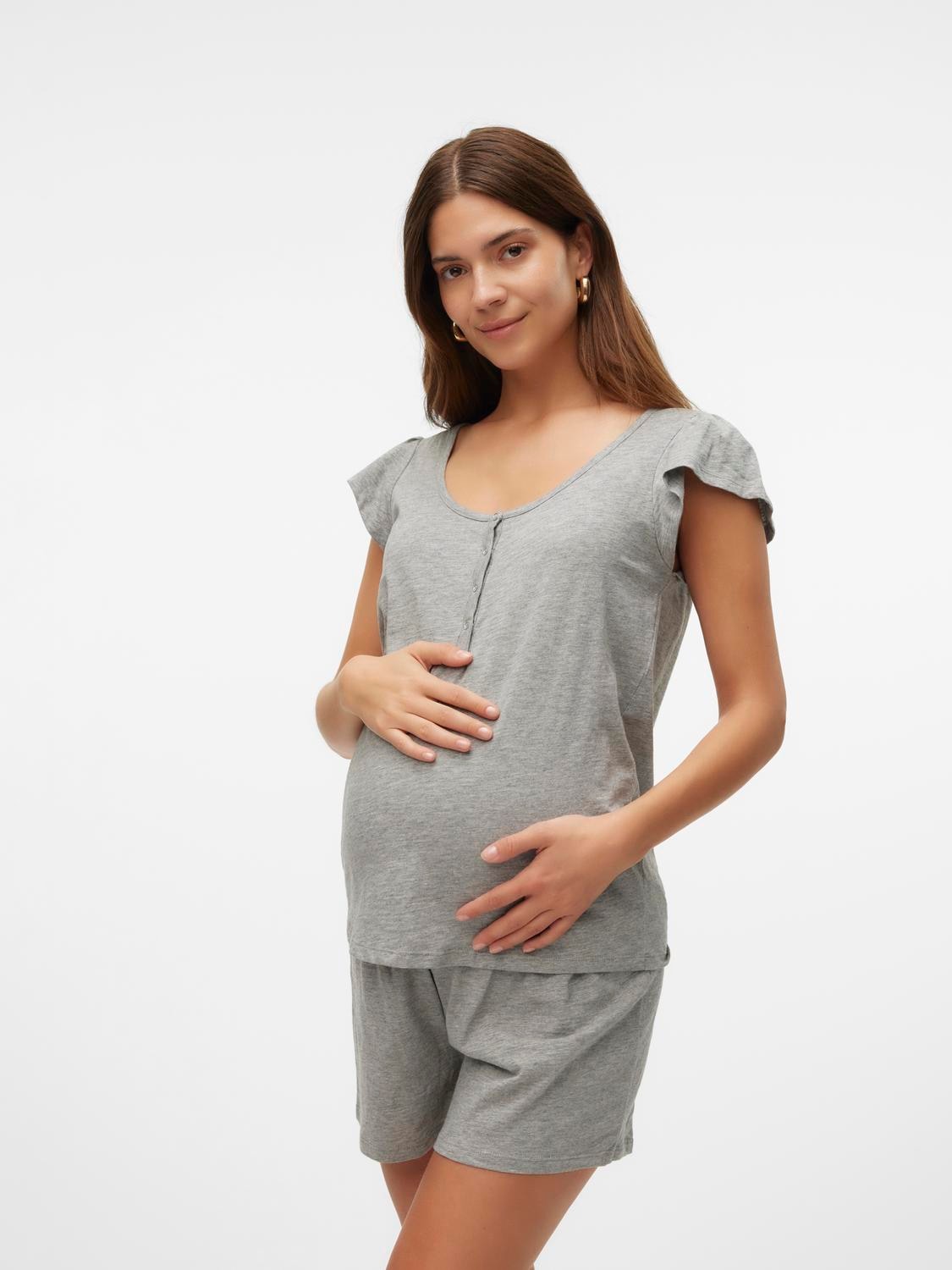 Mamalicious Umstandspyjama »MLMIRA LGM LIA CAP JRS PYJAMAS 2F NOOS«, (Set, 2 tlg.) von Mamalicious