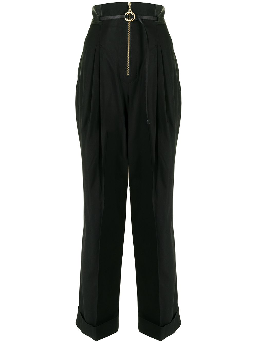 Mame Kurogouchi high-waist straight trousers - Black von Mame Kurogouchi