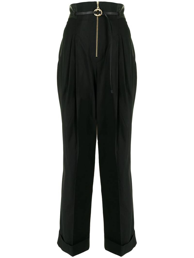 Mame Kurogouchi high-waist straight trousers - Black von Mame Kurogouchi