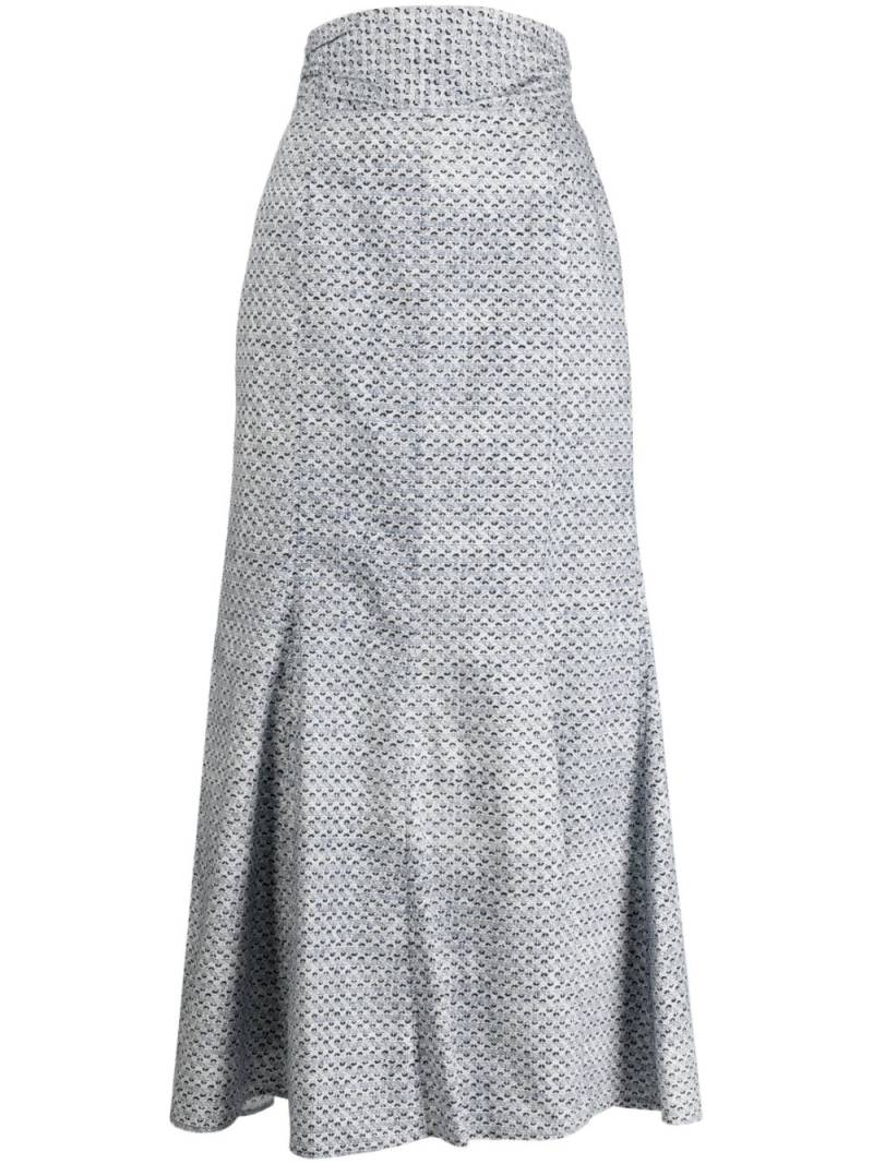 Mame Kurogouchi high-waisted skirt - Blue von Mame Kurogouchi