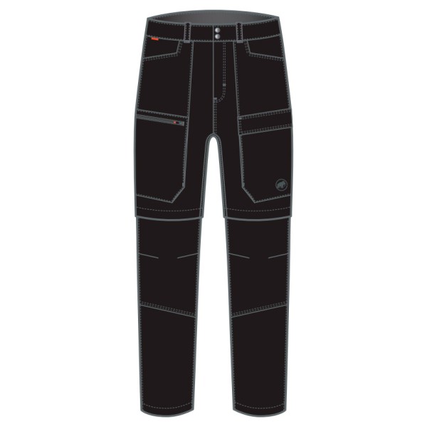 Mammut - Zinal Hybrid Zip Off Pants - Zip-Off-Hose Gr 44 - Regular schwarz von Mammut