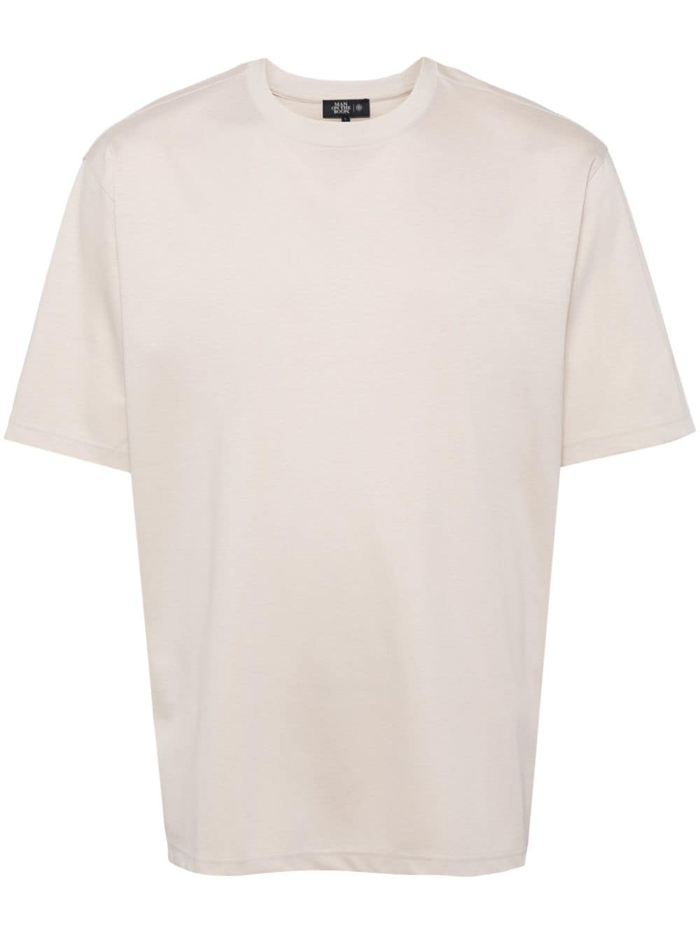 Man On The Boon. Glossy crew-neck cotton T-shirt - Neutrals von Man On The Boon.