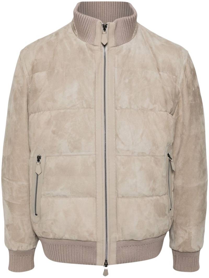 Man On The Boon. Suede padded jacket - Neutrals von Man On The Boon.