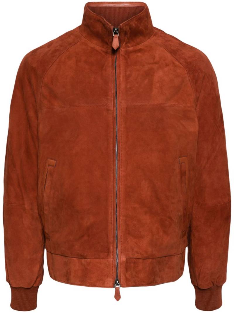 Man On The Boon. Suede zip-up jacket - Red von Man On The Boon.