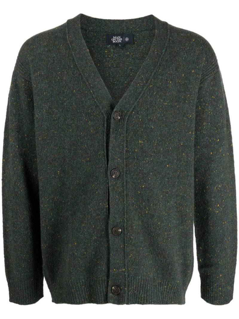 Man On The Boon. V-neck button-up cardigan - Green von Man On The Boon.