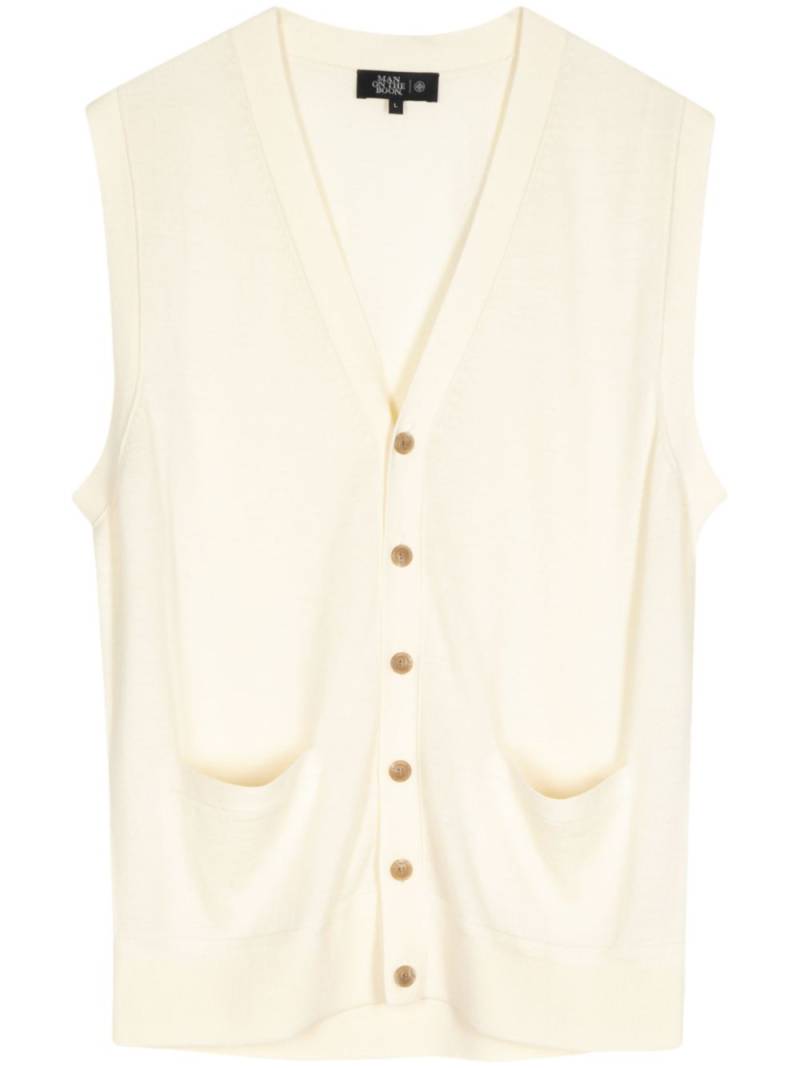 Man On The Boon. V-neck wool vest - Neutrals von Man On The Boon.