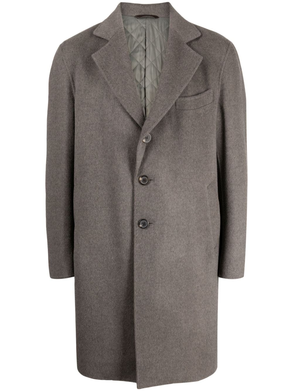 Man On The Boon. brushed mélange single-breasted coat - Brown von Man On The Boon.