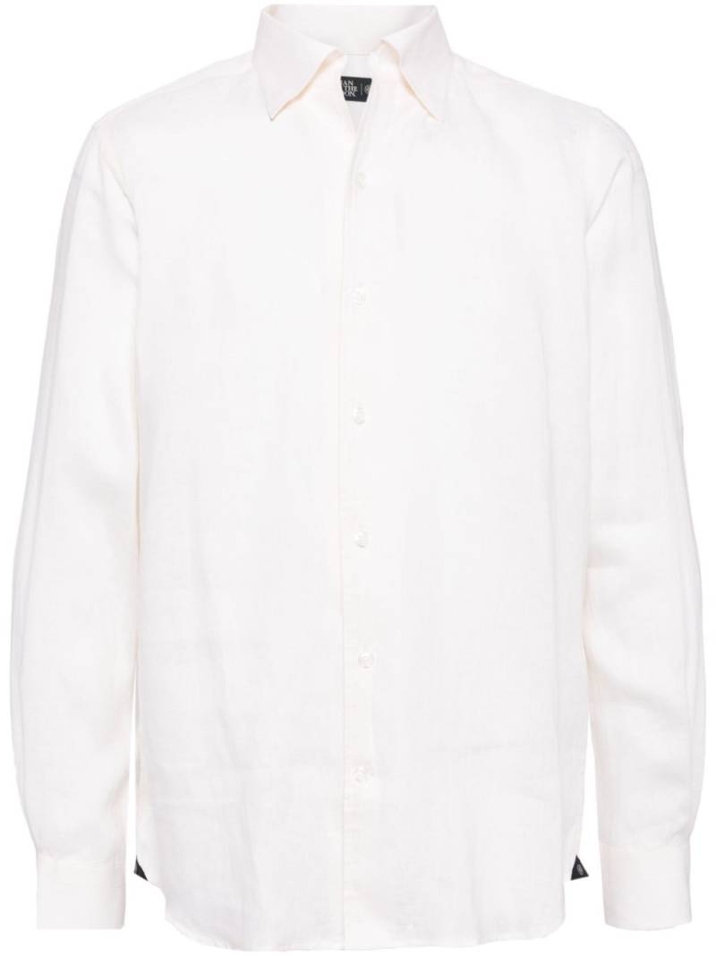 Man On The Boon. buttoned hemp shirt - White von Man On The Boon.