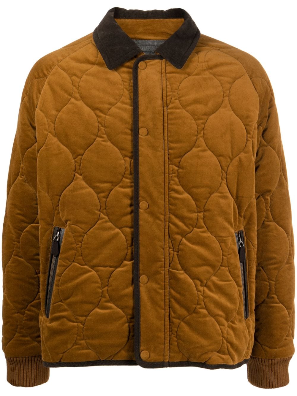 Man On The Boon. corduroy-detail quilted padded jacket - Brown von Man On The Boon.