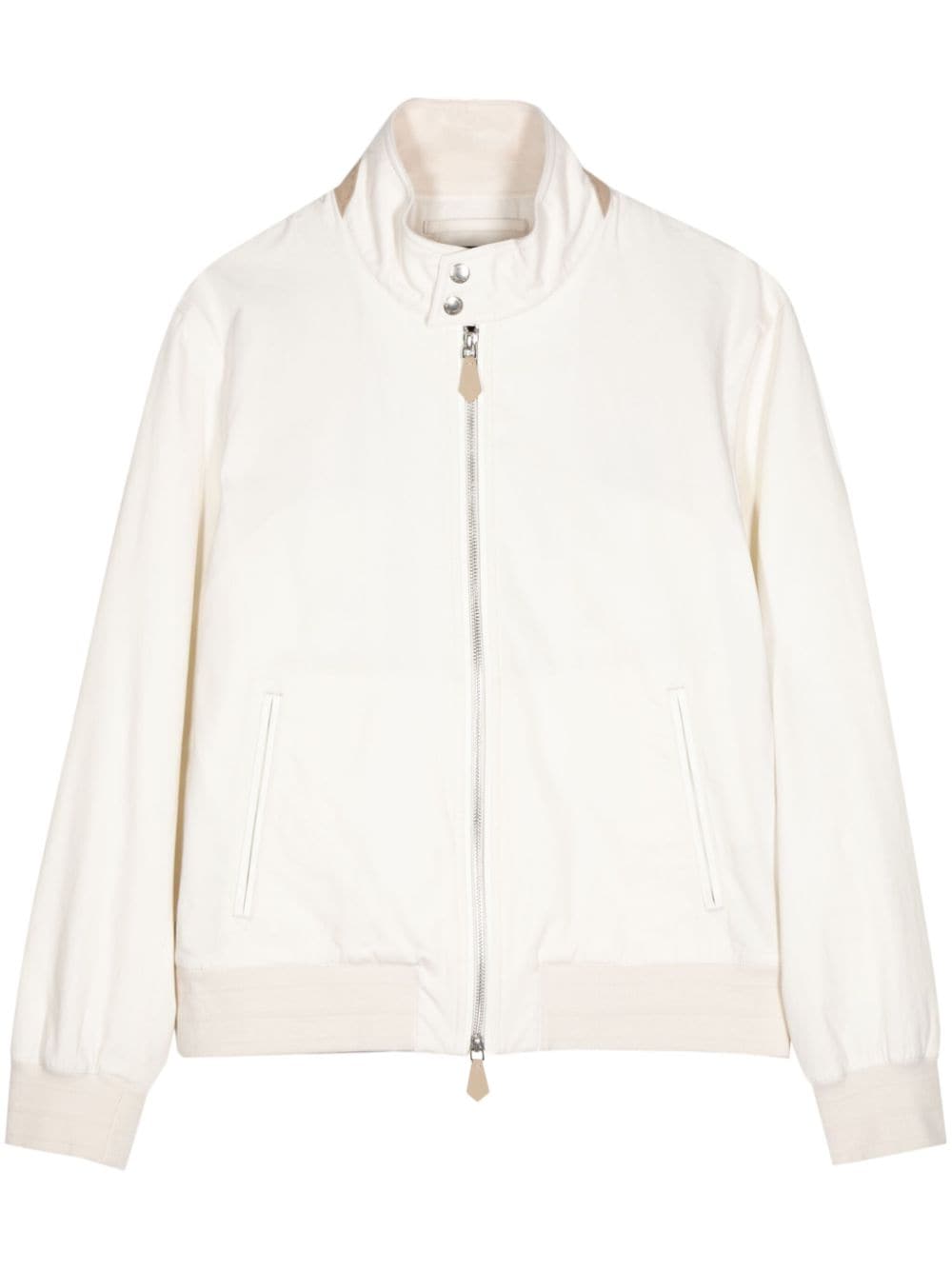 Man On The Boon. cotton-silk blend bomber jacke - White von Man On The Boon.